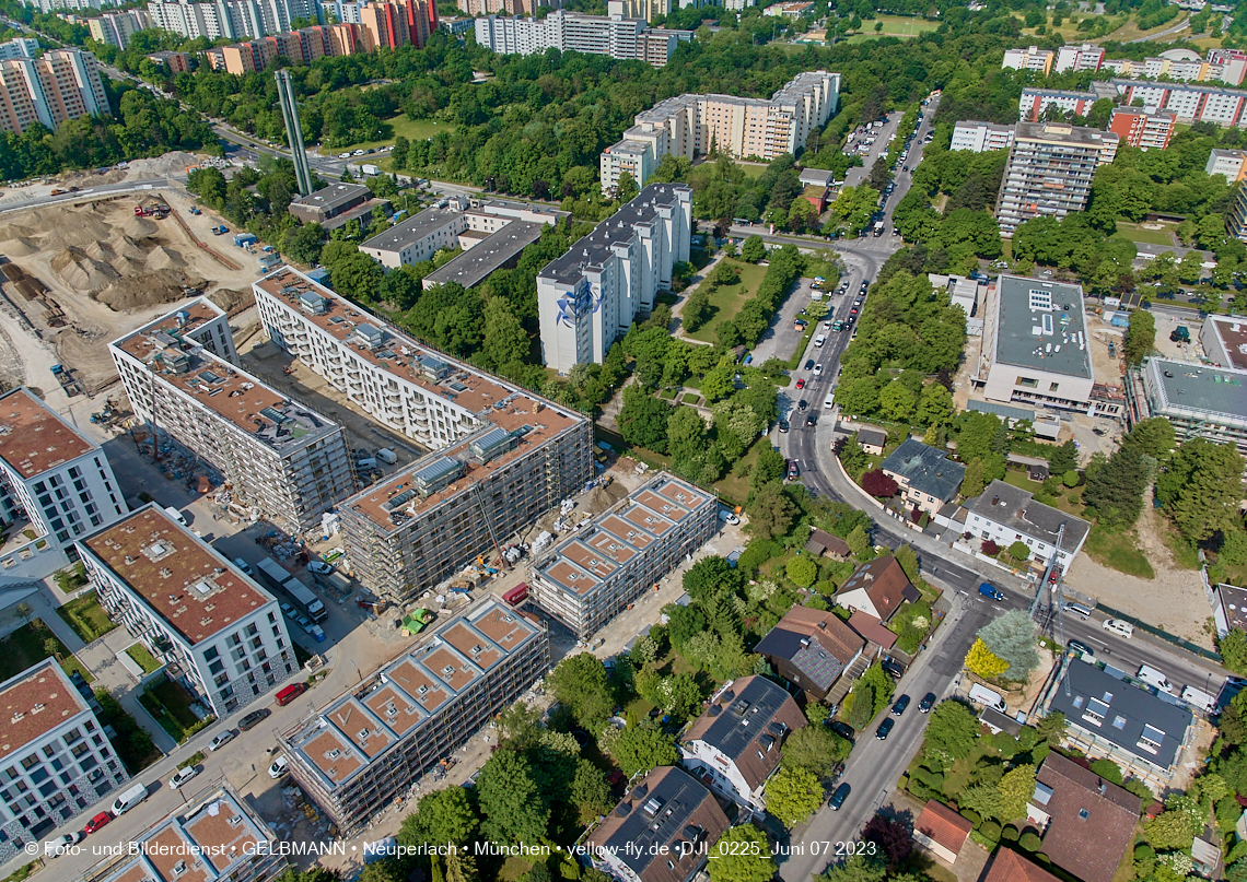 07.06.2023 - Graffiti aus der Luft und Ebene am Karl-Marx-Ring in Neuperlach